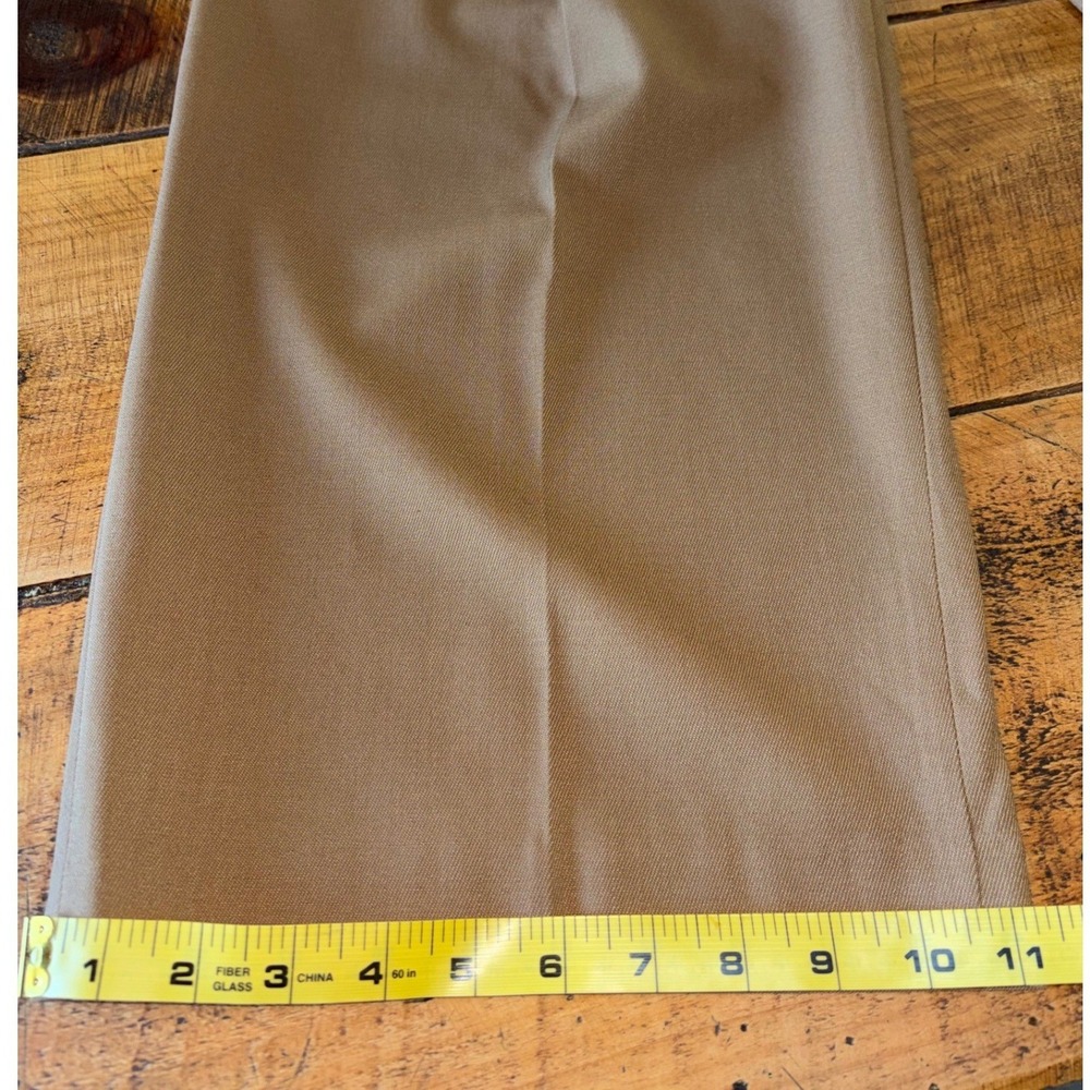 Aritzia Babaton Womens Camel Brown Overlap Wool Wide Leg Dress Pants Size 2 - Picture 12 of 15